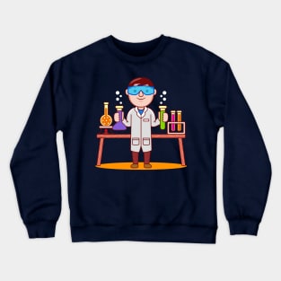 Cute Chemist Cartoon Crewneck Sweatshirt